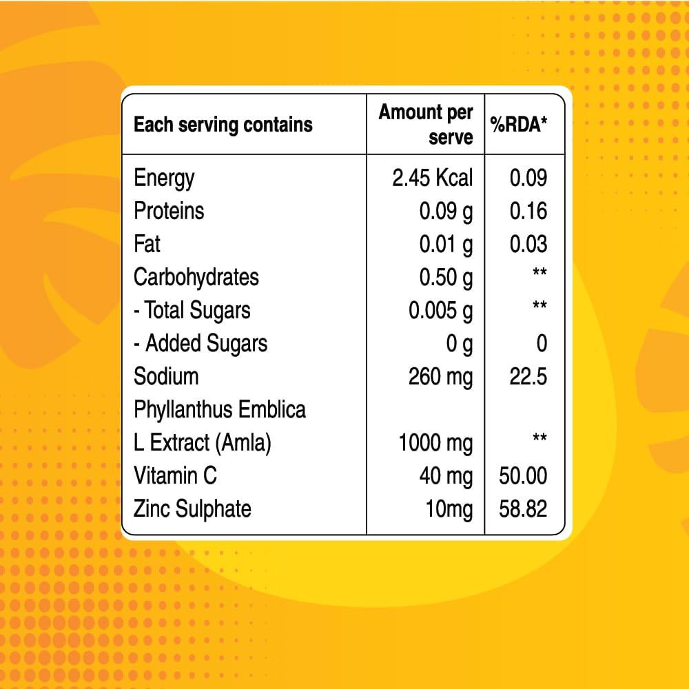 Pure Nutrition Natural Vitamin C Effervescent Tablet - Orange (20 Tablets)