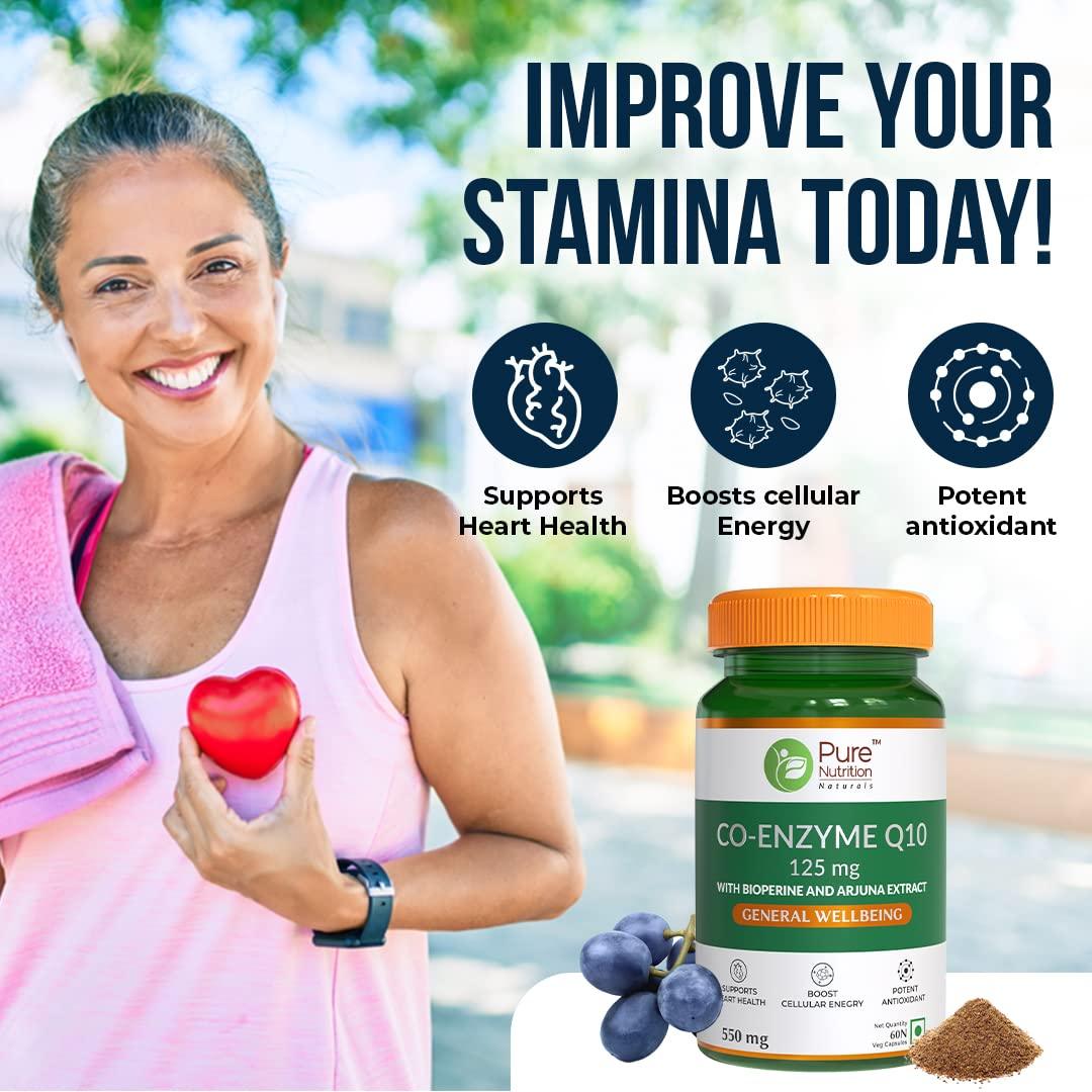 Pure Nutrition Co-Enzyme Q10 125mg Veg Capsule - 60 Capsules