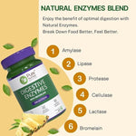 Pure Nutrition Digestive Enzymes Capsules 665mg with Bromelain - 60 Veg Capsules