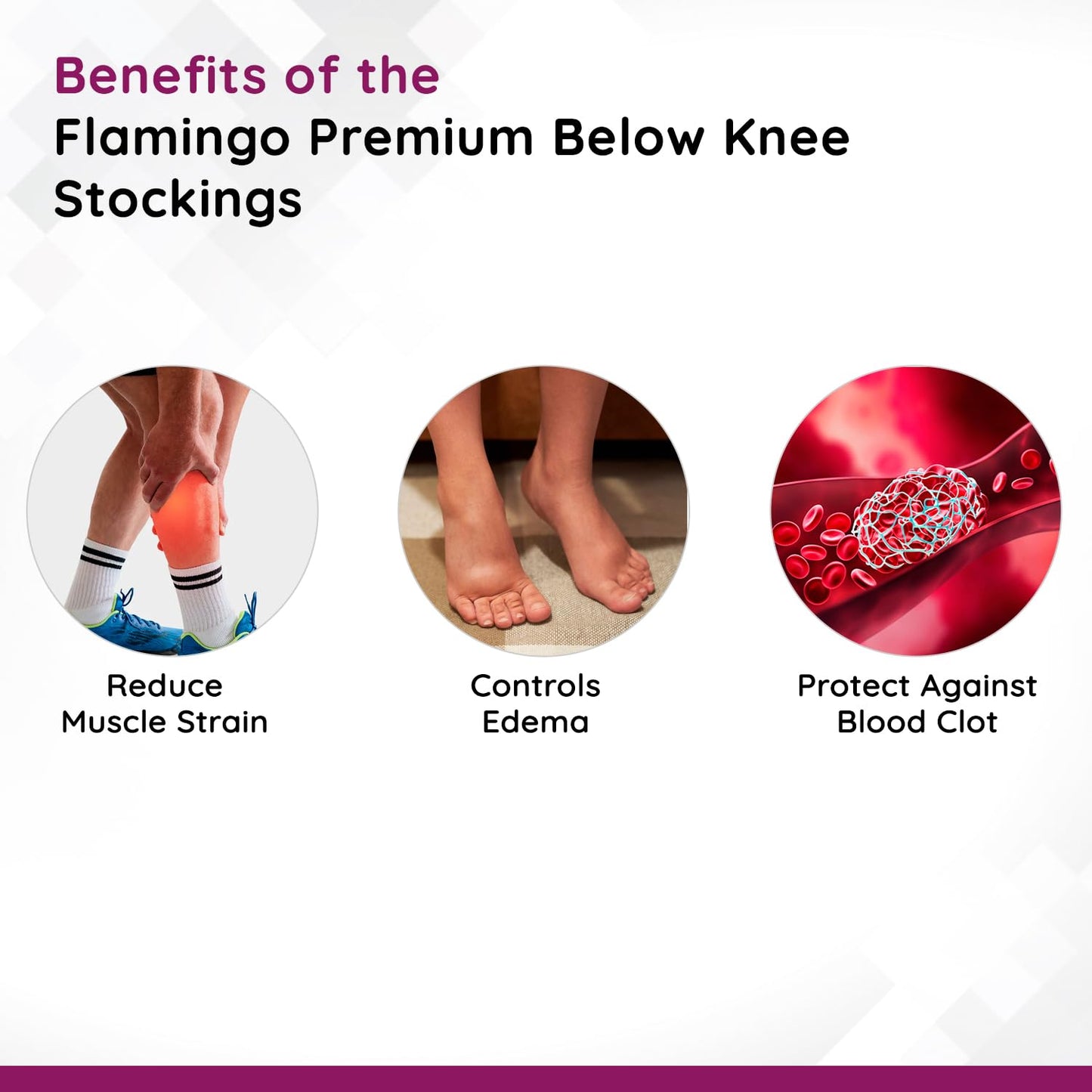 Flamingo Premium Below Knee Stockings Pair