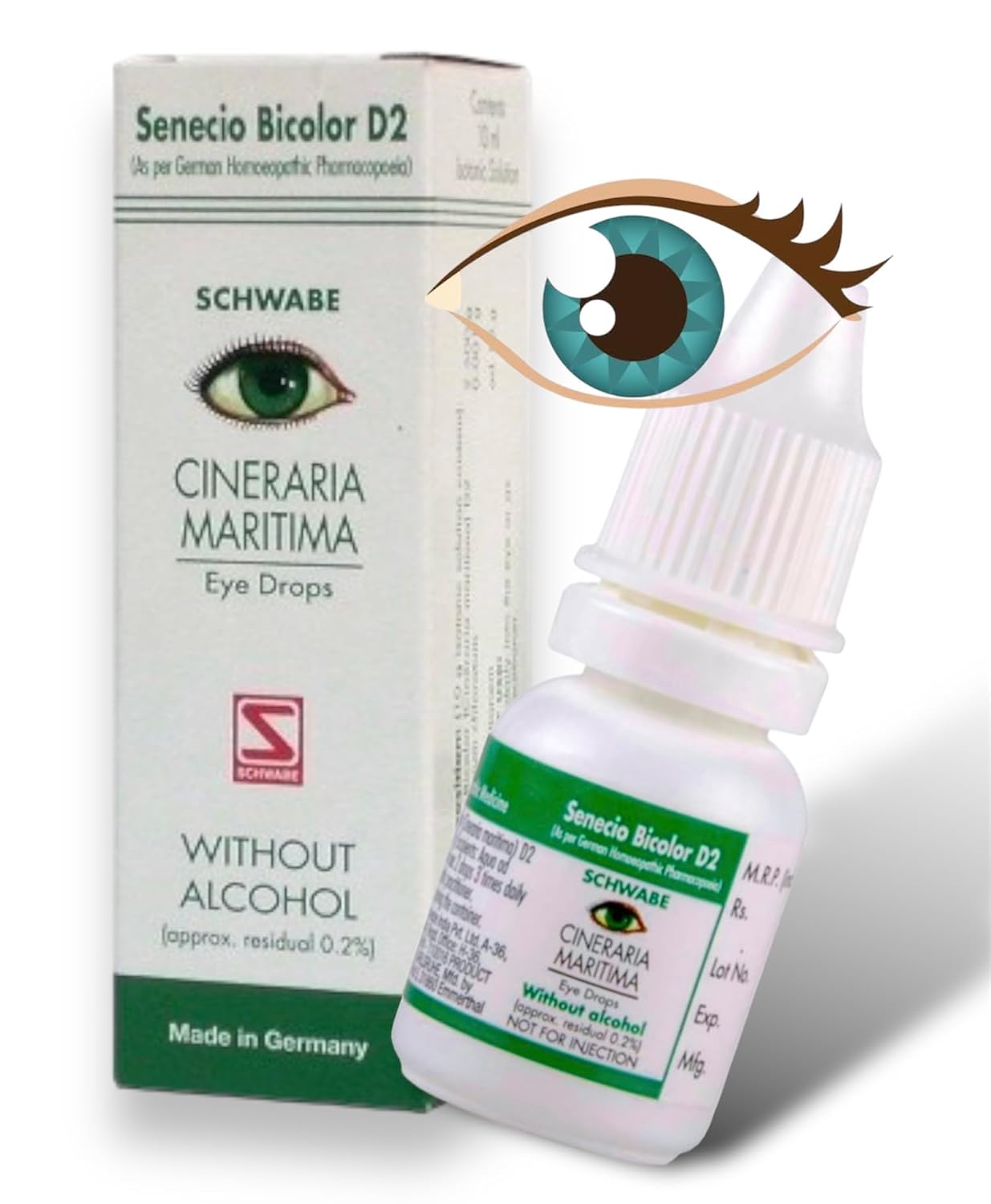 Dr Willmar Schwabe Germany Cineraria Maritima Without Alcohol Eye Drop - 10ml