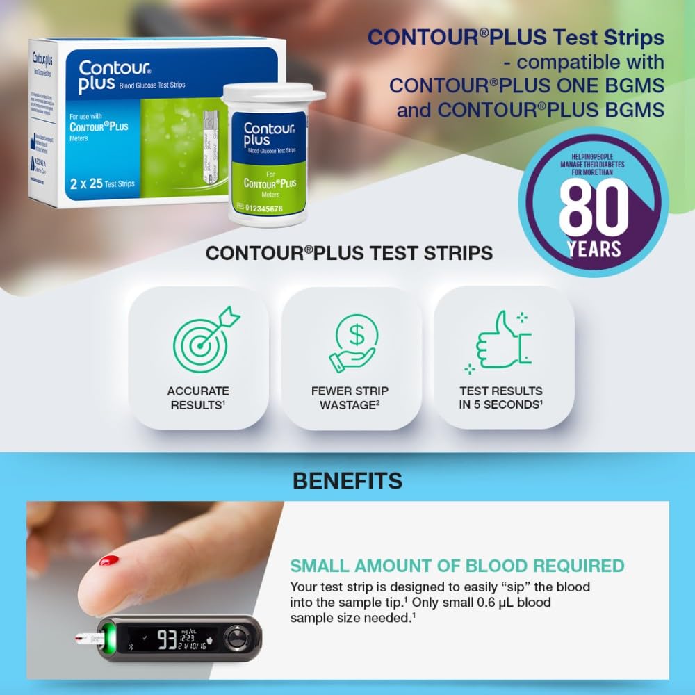 Contour Plus Blood Glucose Test Strip