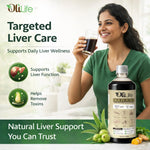 OliLife Oliliv Juice 1000 ml | Ayurvedic Liver Detox Juice for Fatty Liver Support, Healthy Liver Function, Digestive Balance, Pure & Fresh Herbal Formula