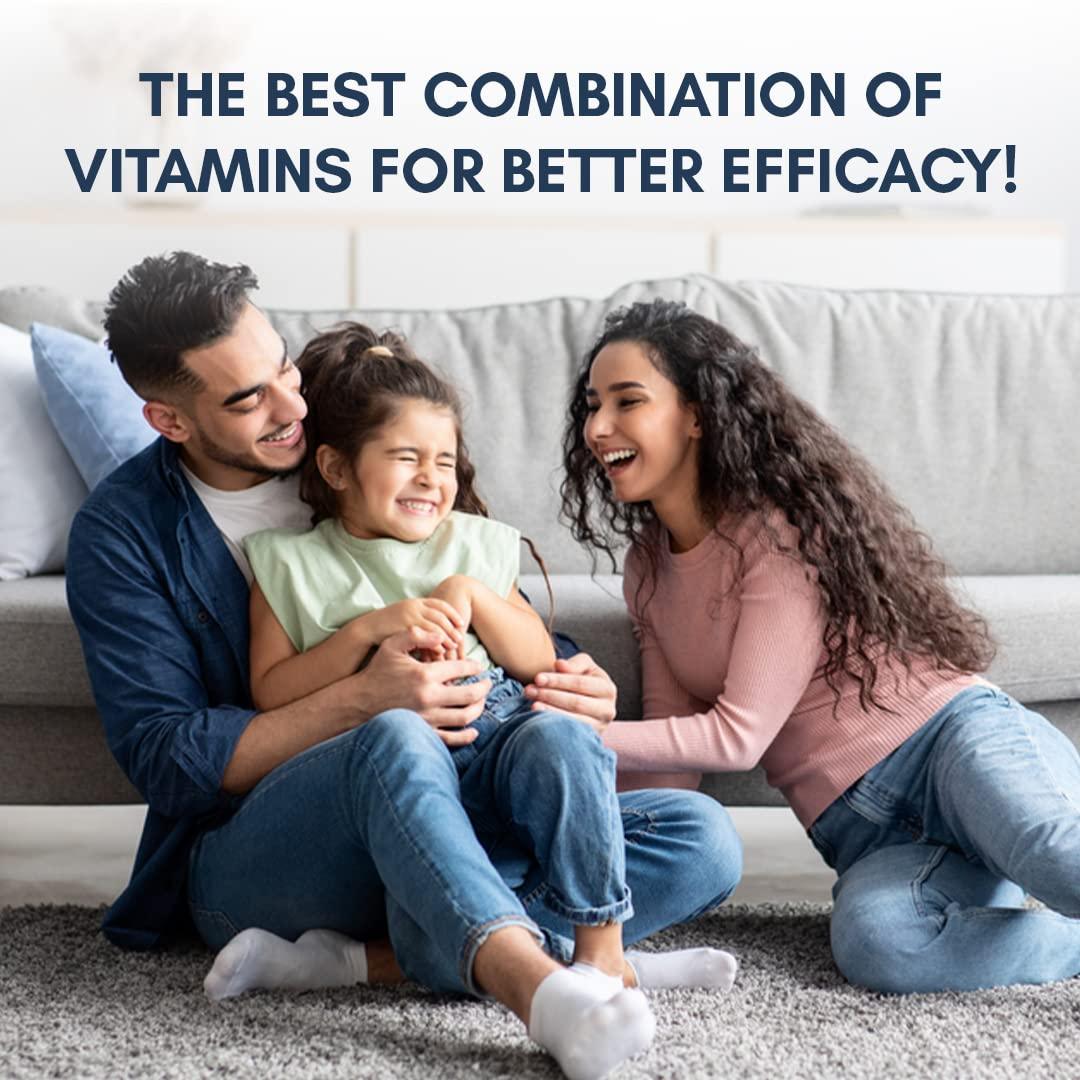 Pure Nutrition Vitamin D3 + K2 Tablets - Daily Wellness Supplement For Strong Bones, Immunity, Joint & Heart Health For Men & Women