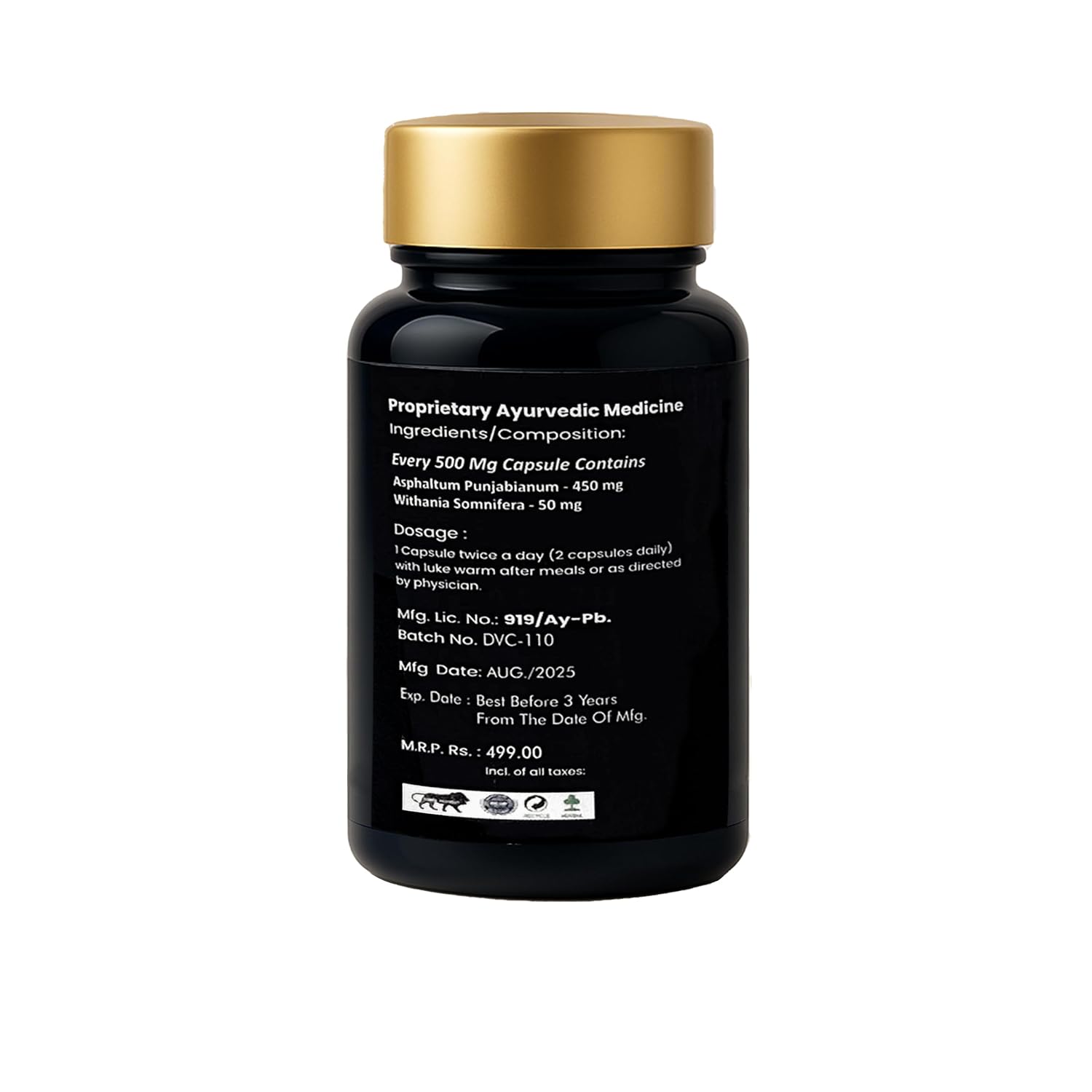 OliLife Revira Capsules 30 Caps | Ayurvedic Supplement with Original Himalayan Shilajit for Energy, Stress Relief & Physical Performance Support