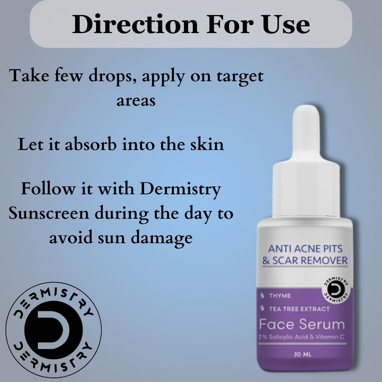 Dermistry 2% Salicylic Acid Anti Acne Pits & Scars Face Serum