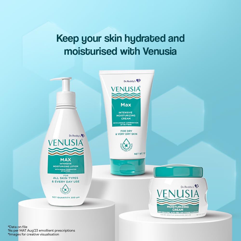 Venusia Max Intensive Moisturizing Cream | Face Care Product for Dry & Very Dry Skin | Repairs the Skin
