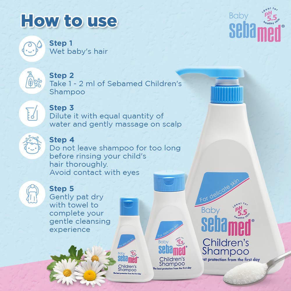 Sebamed Baby Shampoo| pH 5.5 | Ideal for Newborn’s delicate scalp| No Tears