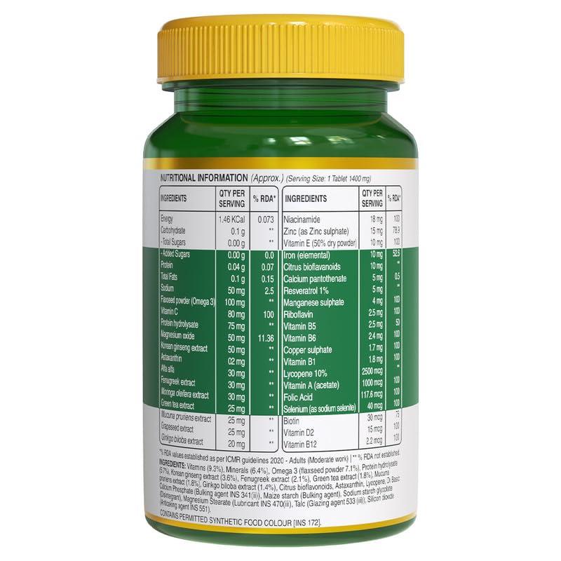 Pure Nutrition Multivitamin for Men Tablet | For Healthy Bones & Immunity | Tablet