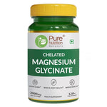 Pure Nutrition Magnesium Glycinate Tablet with Zinc for Bones, Muscles & Nerve Health - 60 Tablets