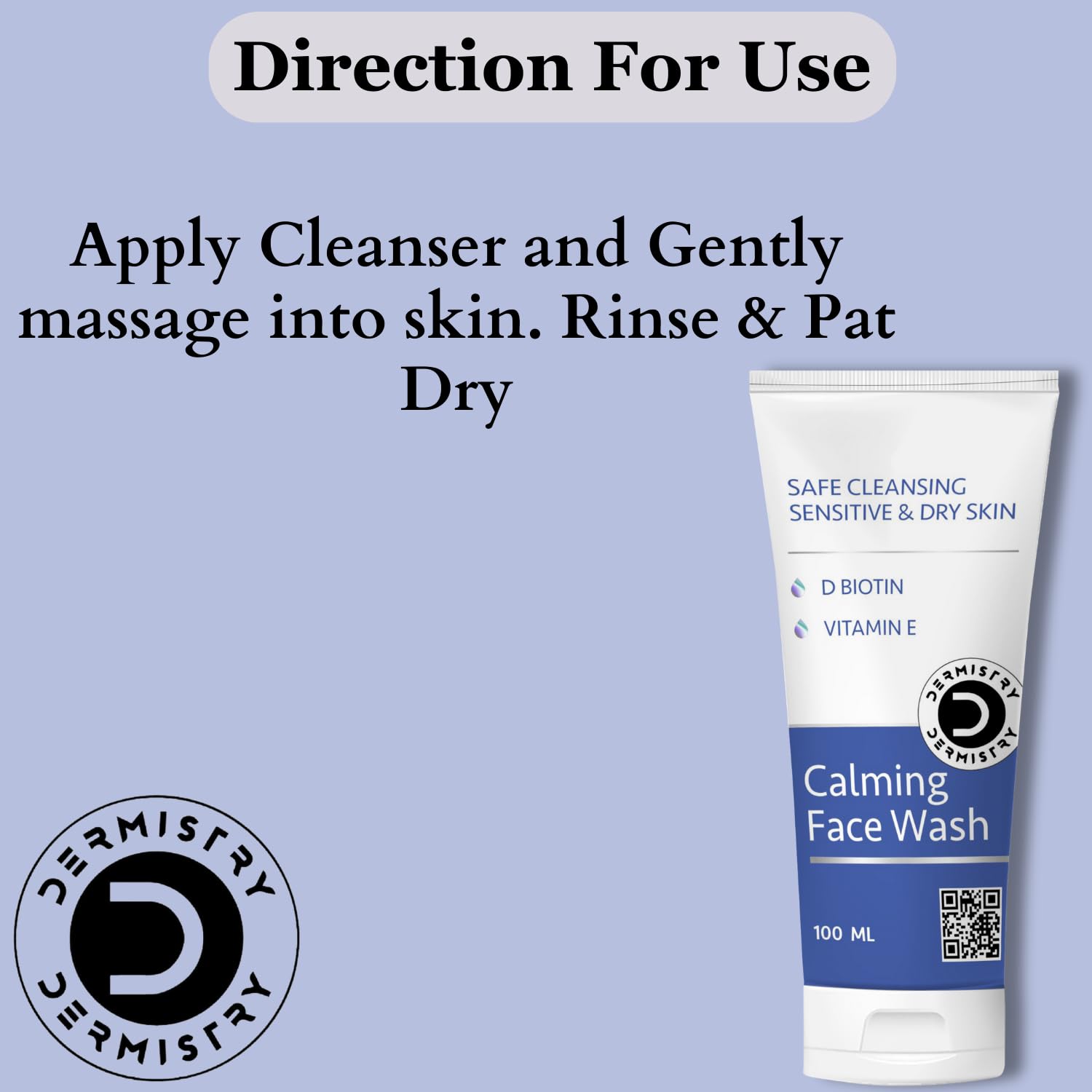 Dermistry Sensitive & Dry Skin Gentle Cleanser Calming Face Wash