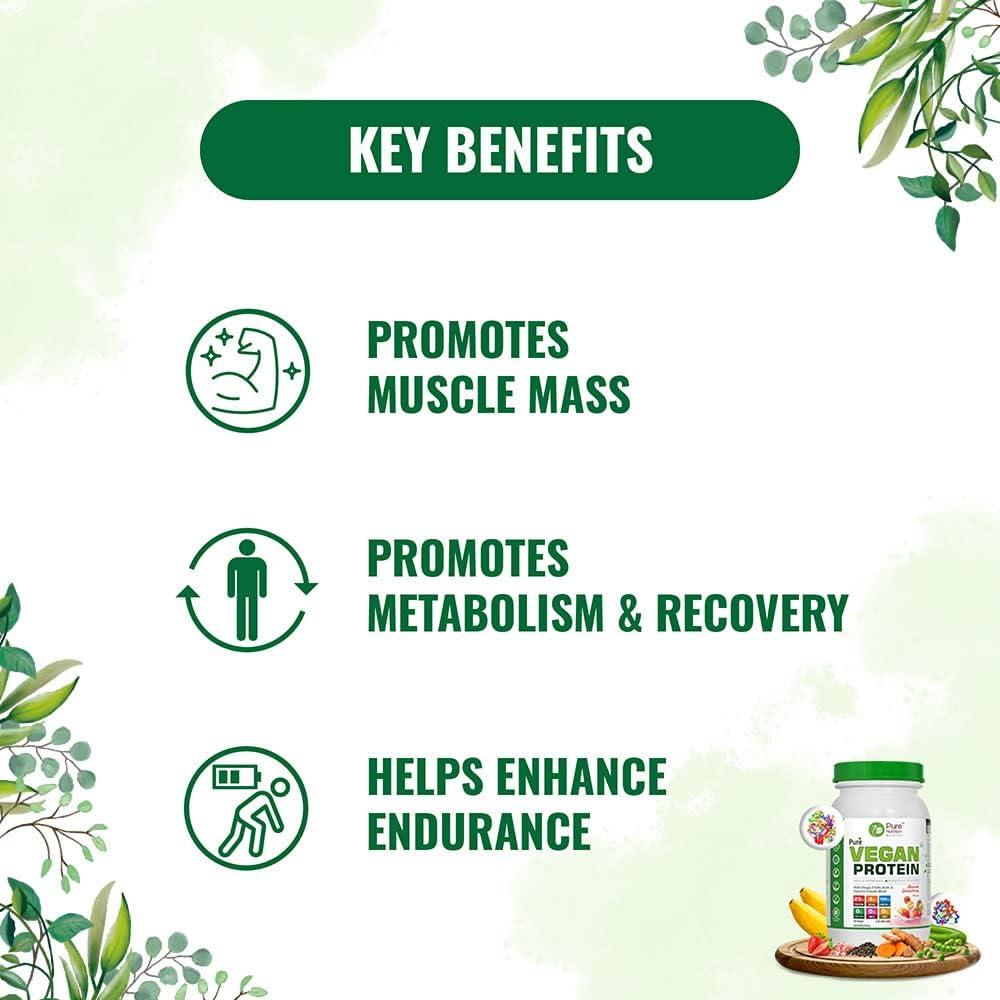 Pure Nutrition Pure Vegan Protein Banana Strawberry - 1kg