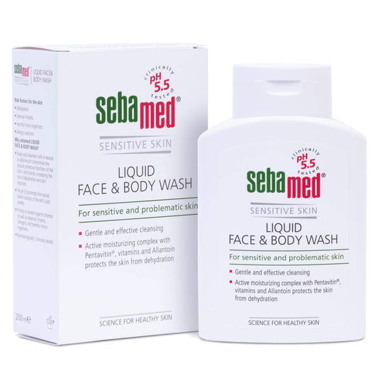 Sebamed Liquid Face & Body Wash with Allantoin | For Sensitive Skin - 200ml