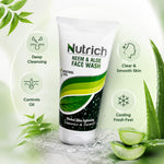 Ayulabs Nutrich Neem & Aloe Face Wash | For Acne-Prone Skin, Gentle Cleansing & Rejuvenation | 100 gm