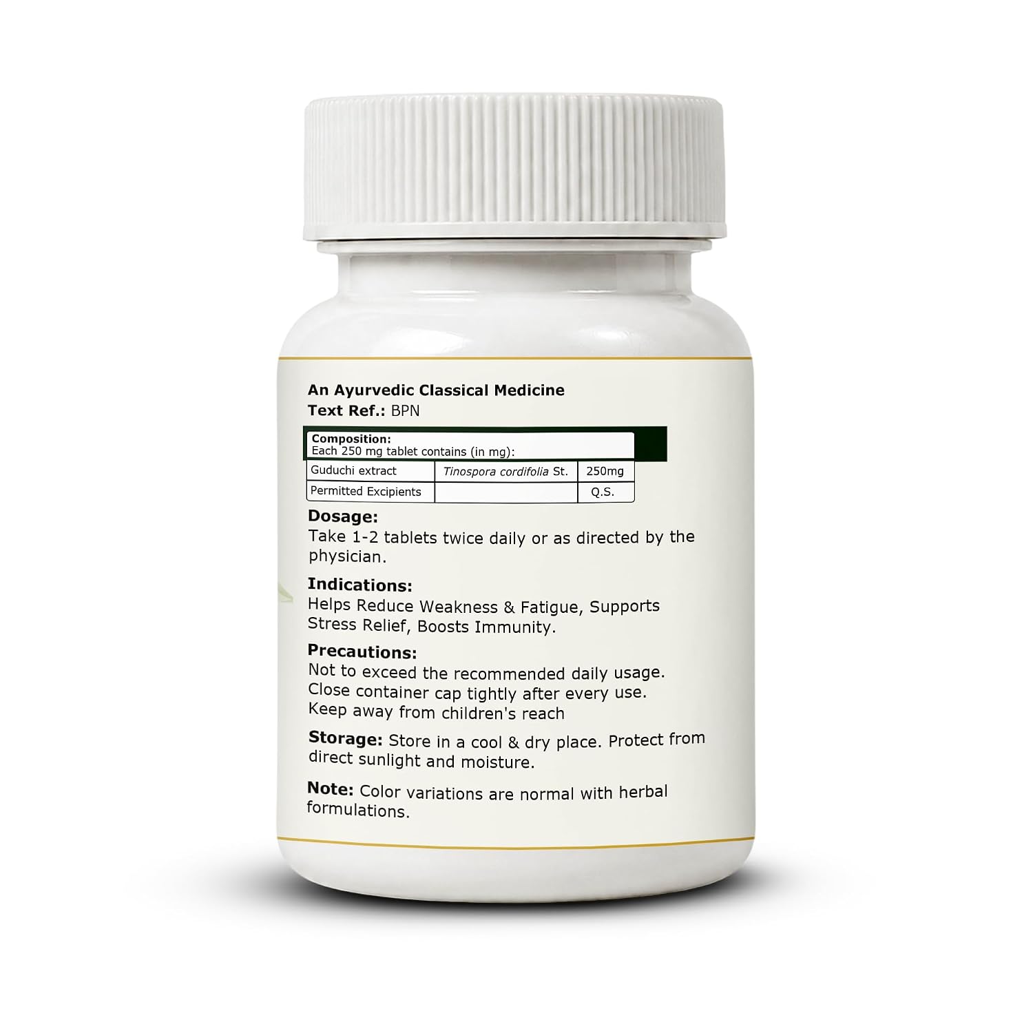 Pure Nutrition Guduchi Tablets (250mg | 90 Tablets)