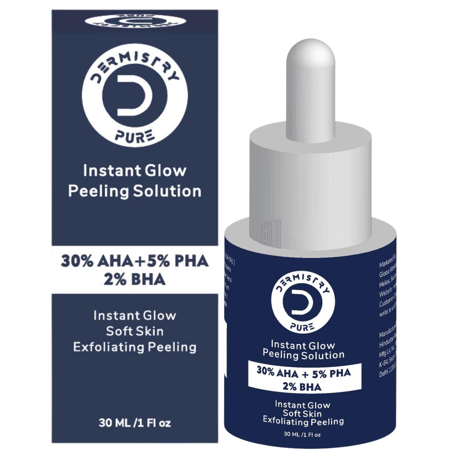 Dermistry 30% AHA 5% PHA 2% BHA Instant Glow Peeling Solution