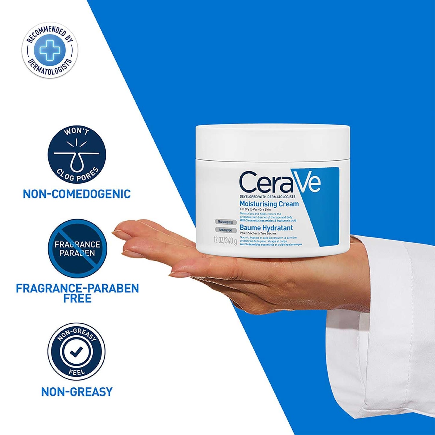 CeraVe Moisturising Cream for Dry to Very Dry Skin | Hydrating Face Care Product