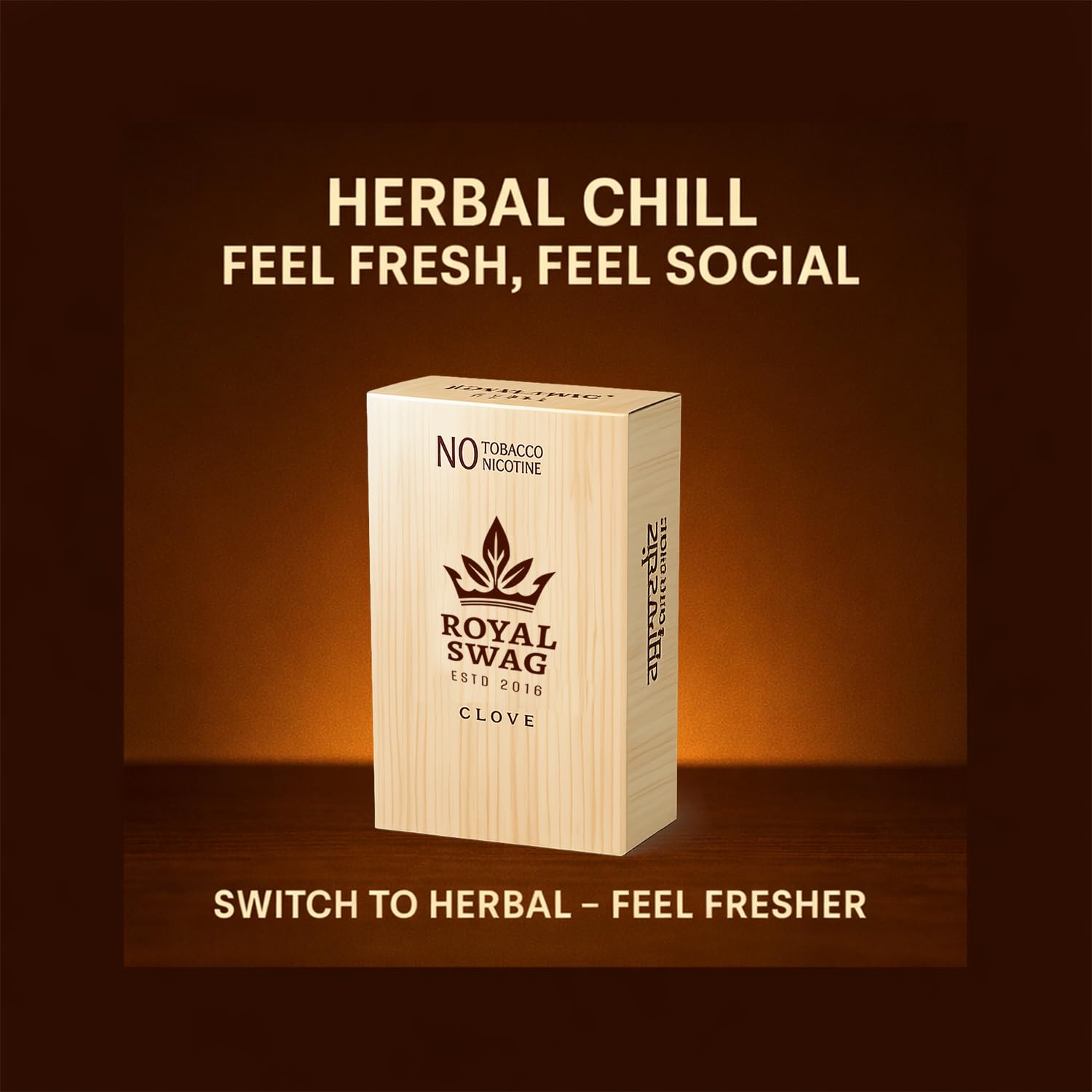 Royal Swag Ayurvedic Herbal Wellness Sticks Clove Flavour - 100% Tobacco & Nicotine Free Sticks
