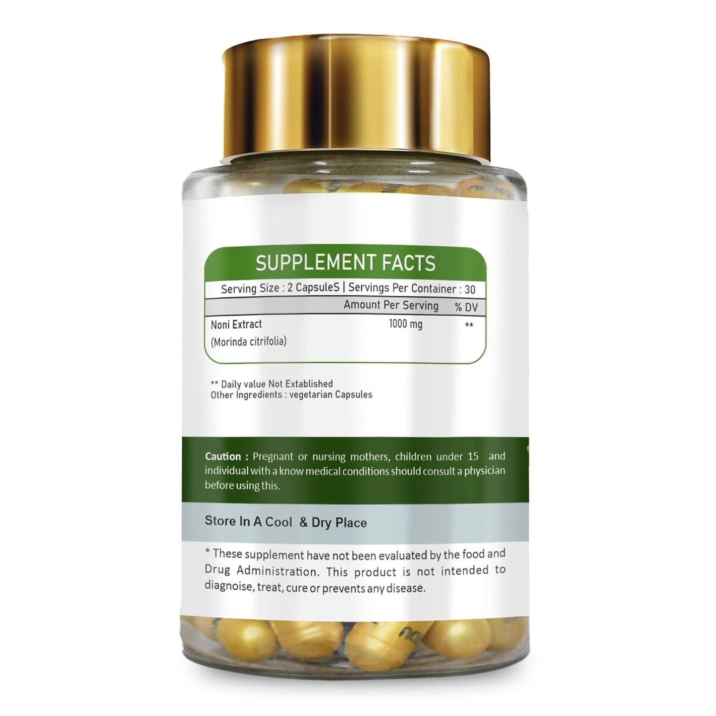 Vedavay Noni Extract Capsules, 60 Count, Support Overall Health, Boost Immunity Power, Detoxify Body, Ayurvedic Product