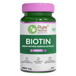 Pure Nutrition Biotin Tablet - with Sesbania, Bamboo Shoot, Moringa & Amla – Promotes Hair Growth, Glowing Skin, Strong Nails & Overall Wellness for Men & Women