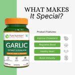 Pure Nutrition Garlic Extract Capsules - 500mg – 60 Veg Capsules