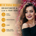 Vital Leaf Vitamin C Face Pack Powder – Ayurvedic Skincare with Orange Peel, Neem & Multani Mitti – 100g, Natural Face Mask for Glowing Skin