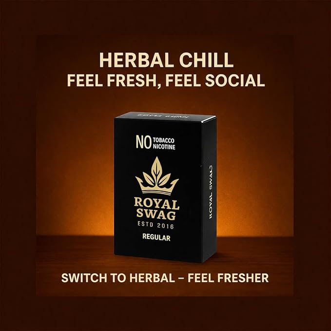 Royal Swag Ayurvedic Herbal Wellness Sticks Regular Flavour - 100% Tobacco & Nicotine Free (20 Sticks)