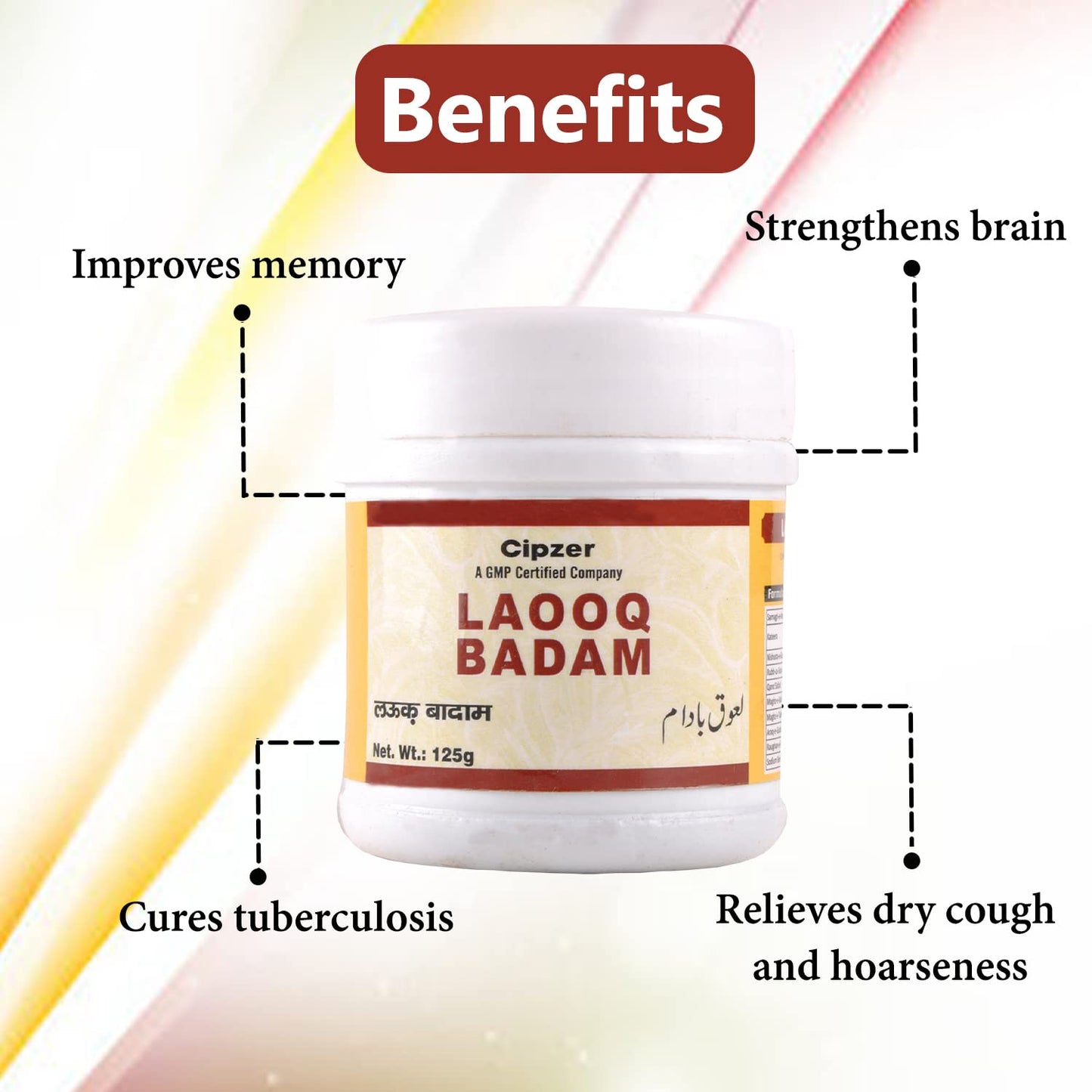 Cipzer Laooq Badam Powder - 125gm | Herbal Unani Brain Tonic for Memory, Weakness, Nerves & Energy