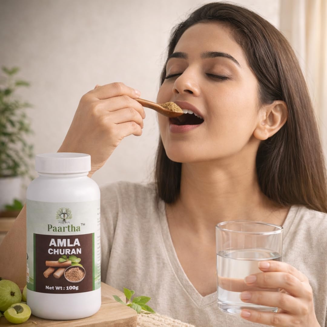 Paartha Amla Churan Powder – Ayurvedic Amla Herbal Supplement for Immunity, Skin, Hair & General Wellness Support – 100g