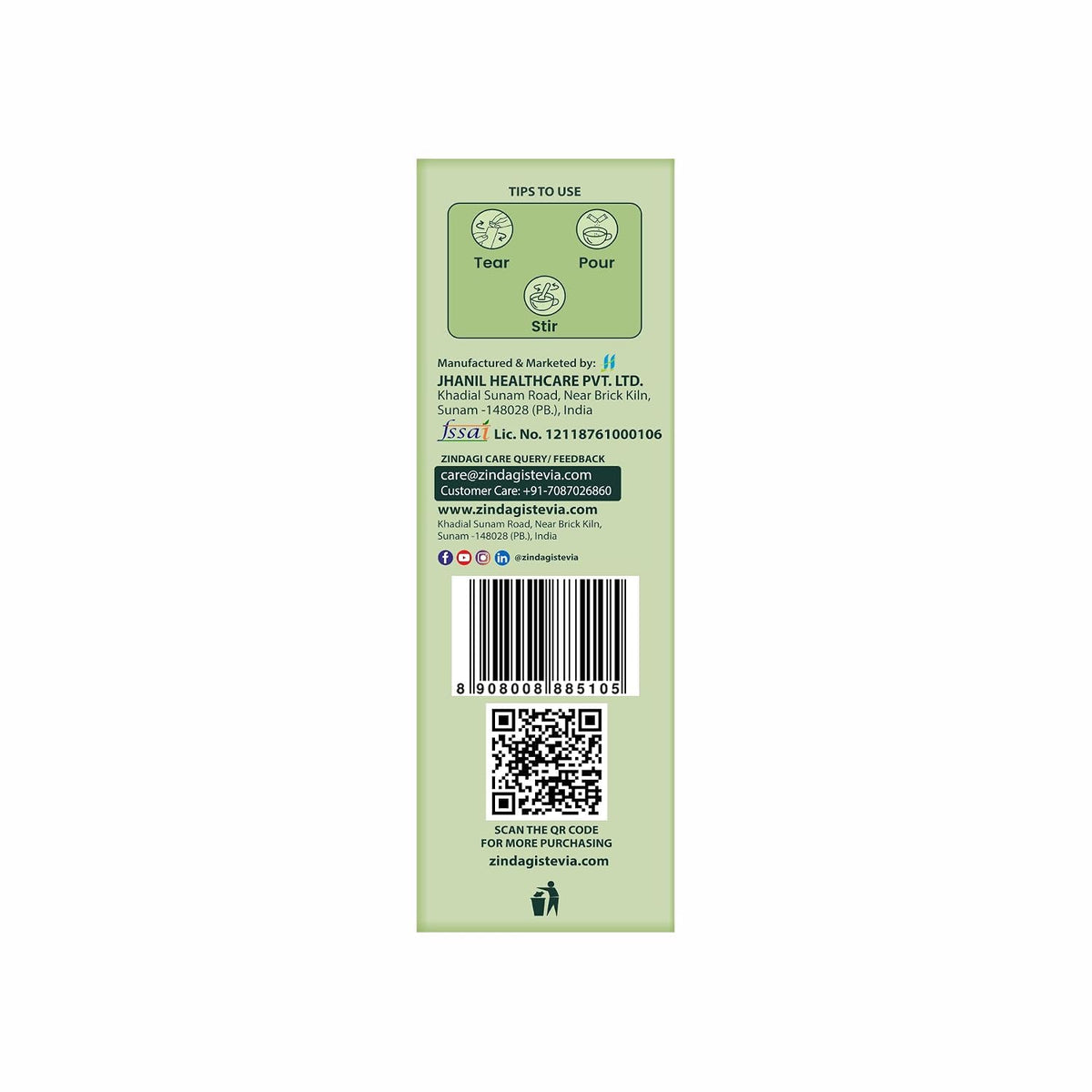 Zindagi Stevia Dry Leaves & Stevia Powder Sachets | 100% Natural Zero-Calorie Sugar-Free Sweetener Combo Pack