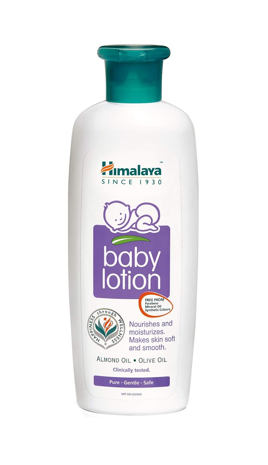 Himalaya Baby Lotion with Almond & Olive Oil | Nourishes & Moisturises Baby's Skin | Paraben-Free