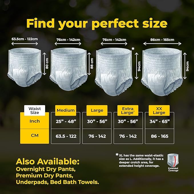 Friends Classic Adult Dry Pant Medium - Waist Size 25-48 inch ; 63.5-122cm (Medium, 10 Count)