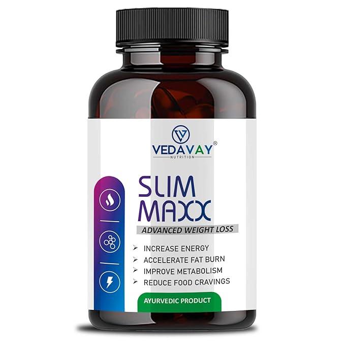 Vedavay Slim Maxx Advance Weight loss - Premium Ayurvedic Metabolic Support Complex (30 Count)