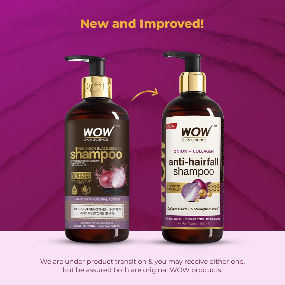 Wow Skin Science Red Onion Black Seed Oil Shampoo - 500ml