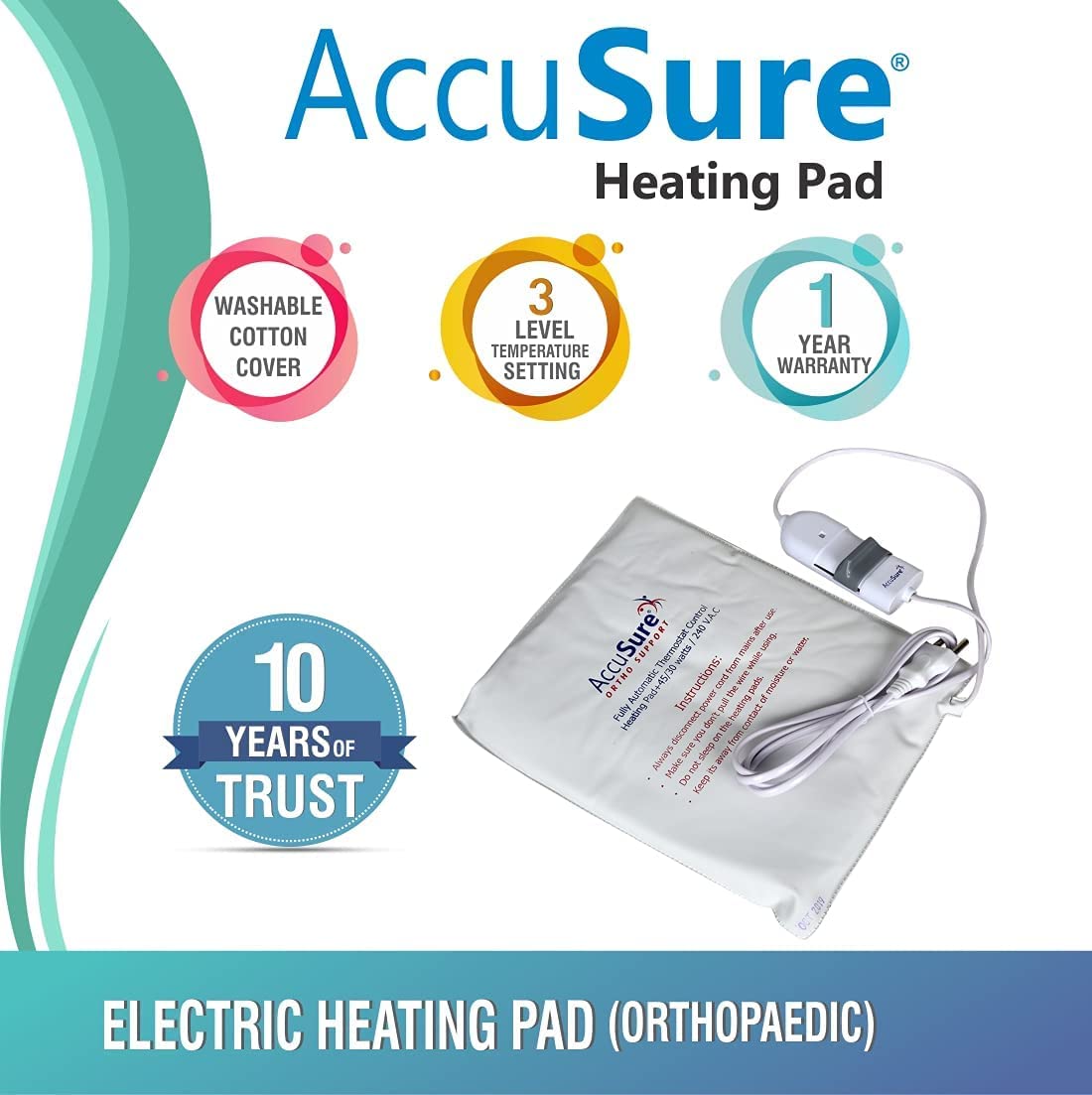 Accusure Electric Heating Pad