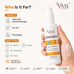 VASL Sunscreen SPF 50+ PA++++ - Broad Spectrum Daily UVA UVB Cream, 130ml
