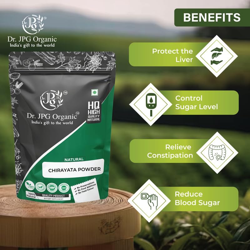 DR. JPG Organic Chirayata / Bitterstick Powder (200g) | Pure Swertia Chirata Powder