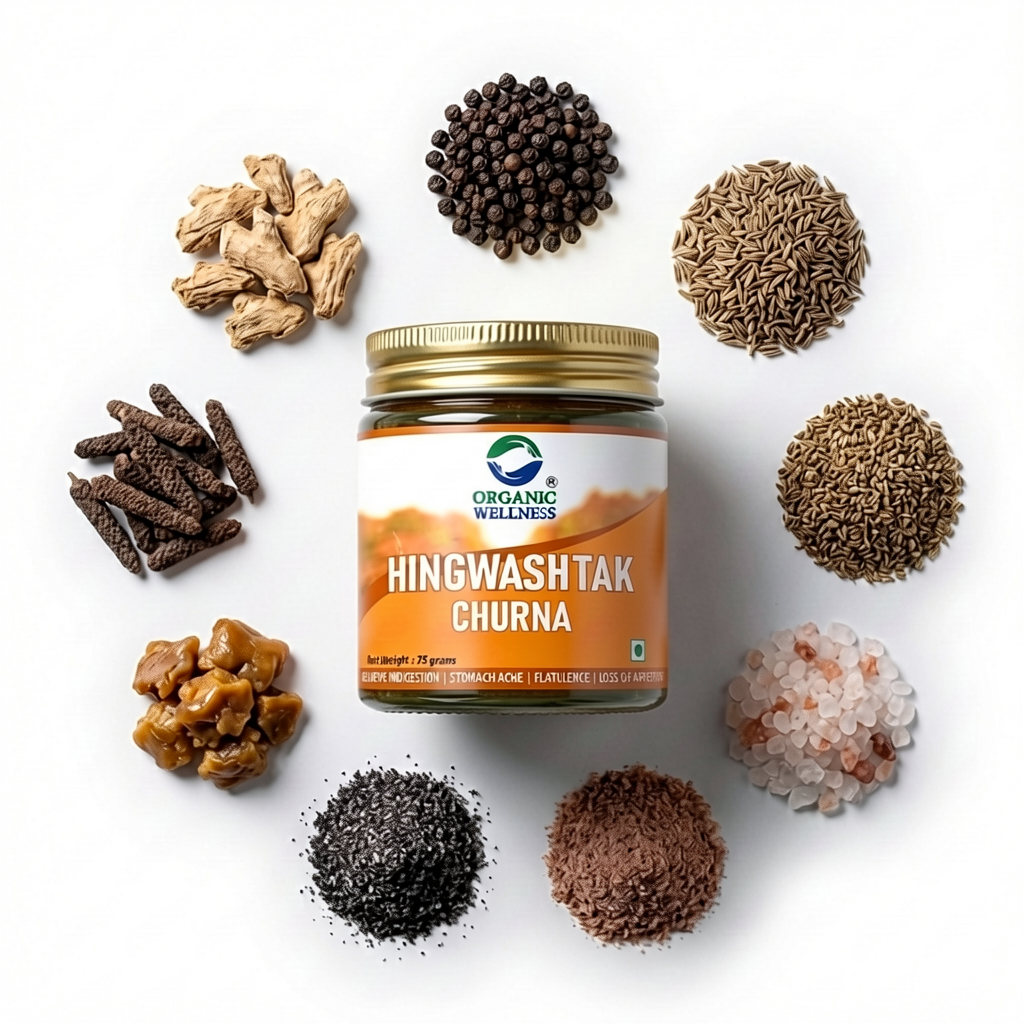 Organic Wellness Hingwashtak Churna, Effective Gastric Stimulant and Digestive Remedy - 75 gm