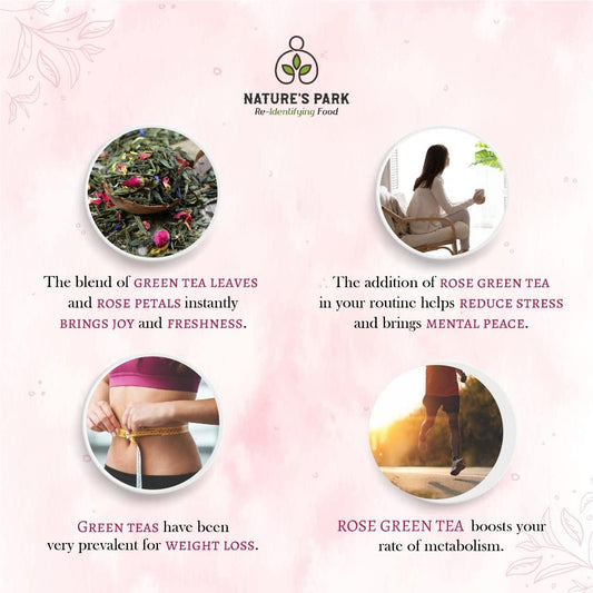 Nature's Park Rose Green Tea - 125gm