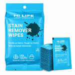 Hi Life Instant Stain Remover Wipes (Pack of 20) | Portable Emergency Stain Eraser Wipes for Clothes & Fabrics