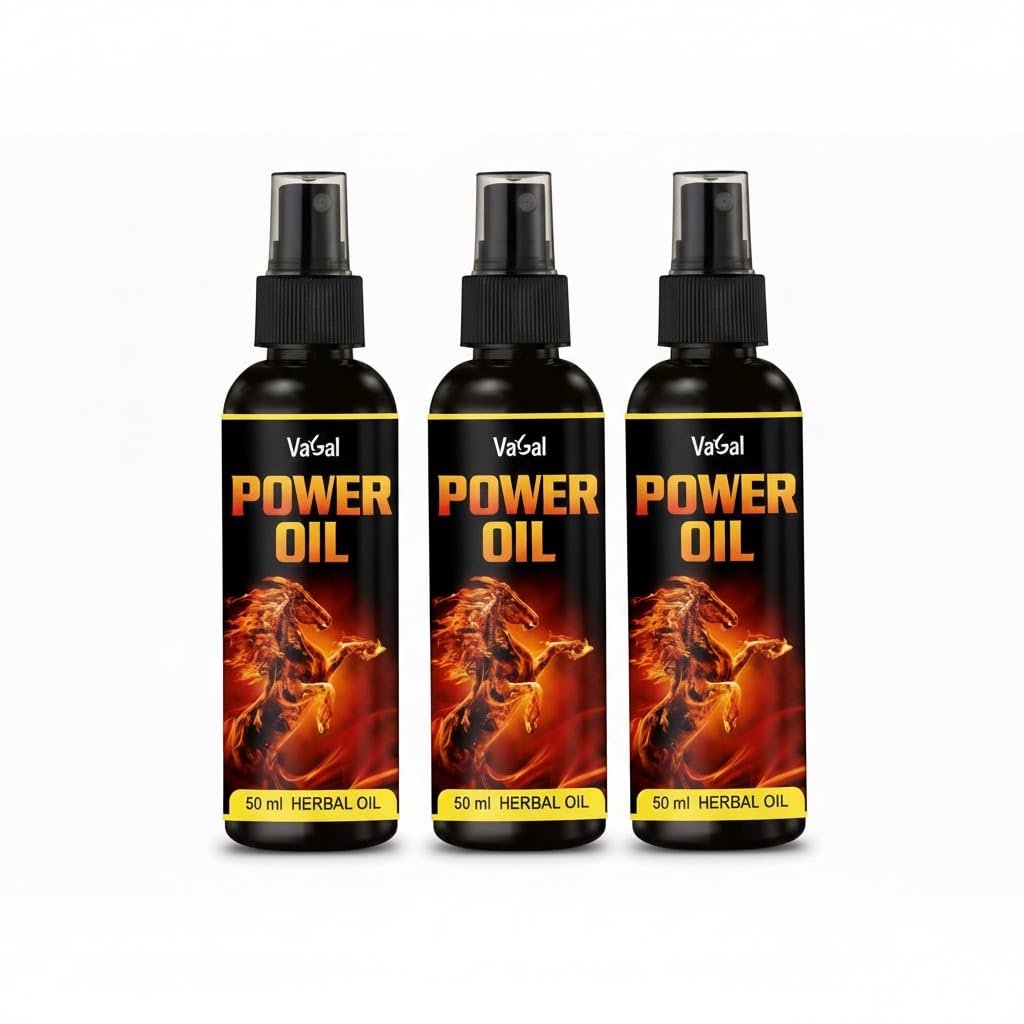Vagal Power Oil For Men, Strength & Stamina, Help Restore Energy & Hardens Relaxing Muscles Ayurvedic Massage Oil (3)
