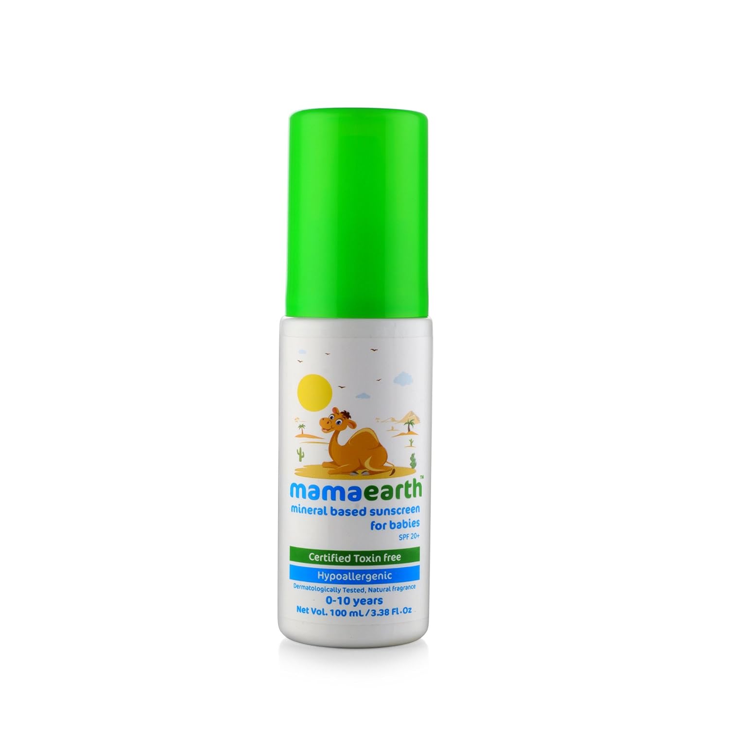 Mamaearth Mineral Based Sunscreen SPF 20+ for Babies | Toxin Free & Hypoallergenic - 100ml