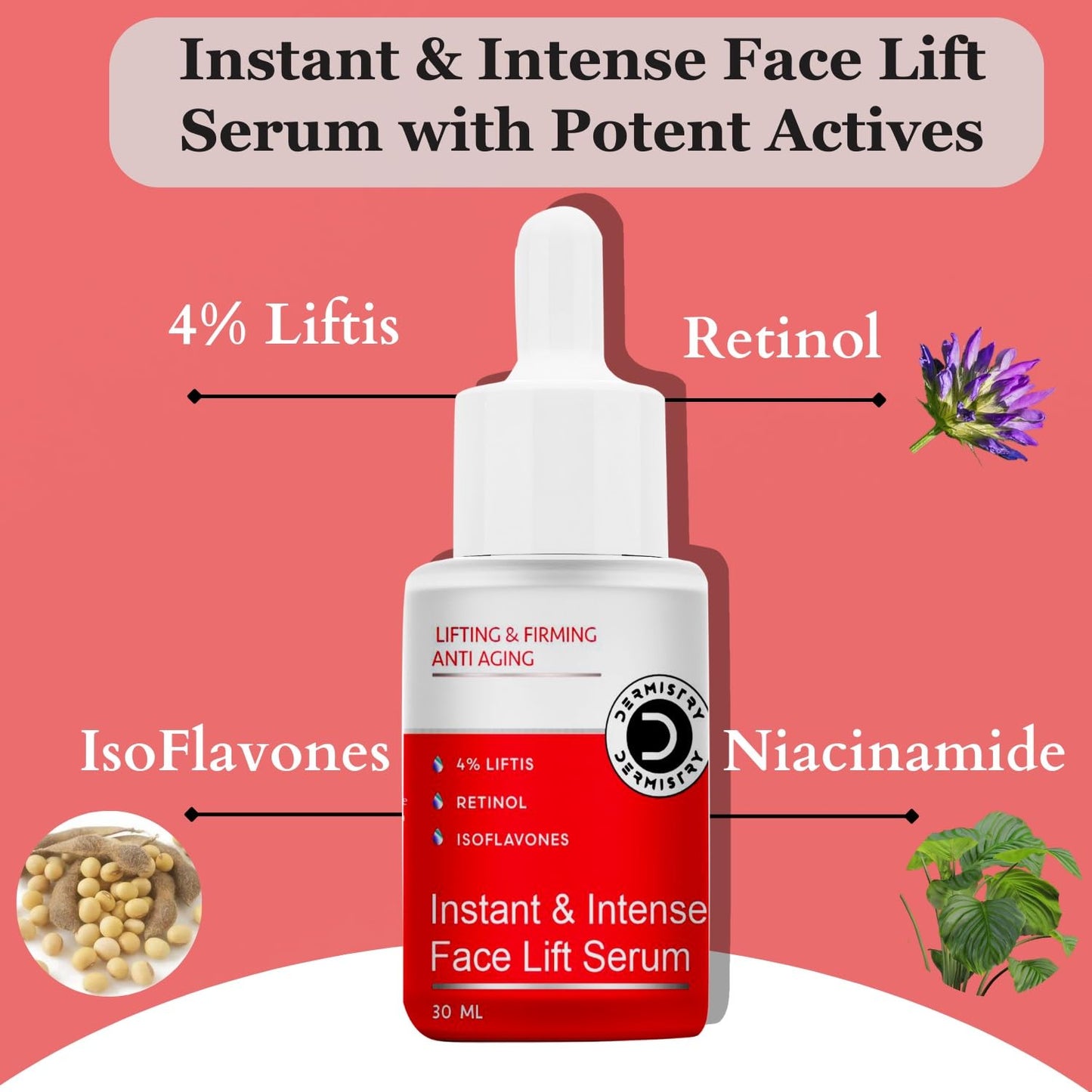 Dermistry Anti Ageing Retinol Instant & Intense Face Lift Serum - 30ml