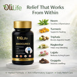 OliLife Anocurex Piles Tablets 30 Tabs | Ayurvedic Internal Care for Piles, Fissure & Fistula Comfort, Bleeding Control, Pain Relief & Healthy Blood Circulation