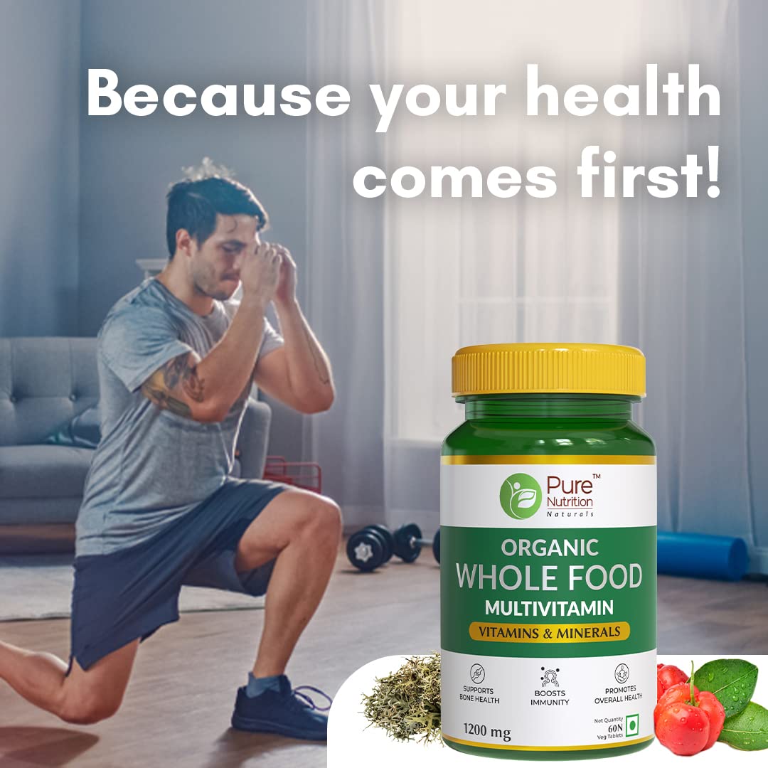 Pure Nutrition Organic Whole Food Multivitamin Veg Tablet - 60 Tablets