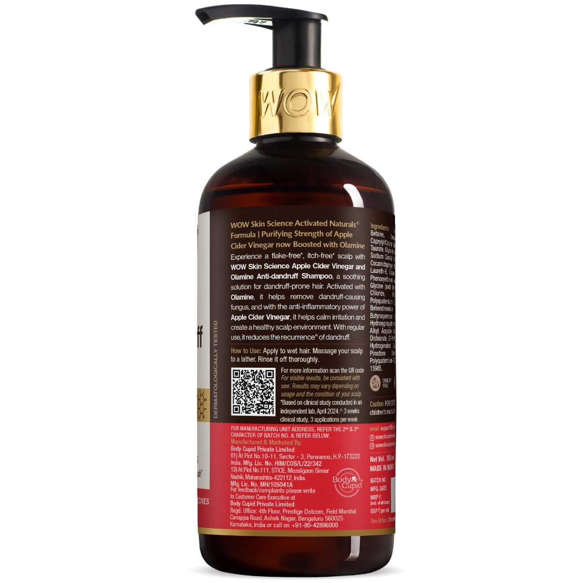 WOW Skin Science Apple Cider Vinegar Shampoo - 200ml