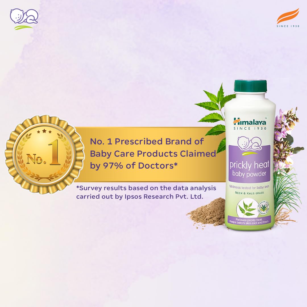 Himalaya Prickly Heat Baby Powder Neem & Khus Grass - 100gm