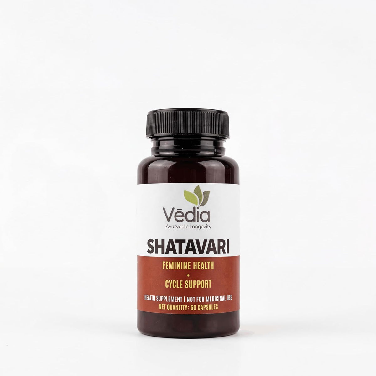 Vedia Shatavari Capsules | Pure Asparagus Racemosus Extract for Women's Hormonal Balance, Reproductive Health & Vitality (60 Veg Capsules)