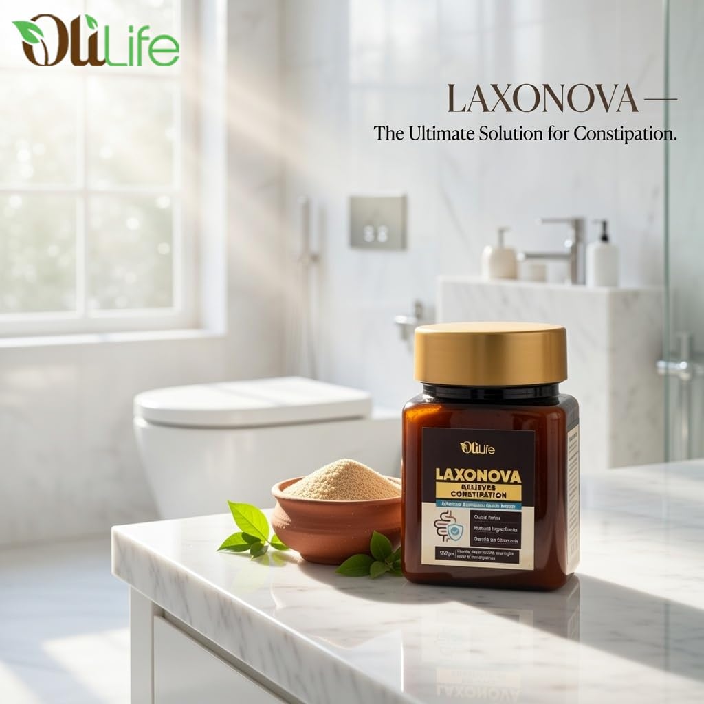 OliLife Laxonova Powder 100 g | Ayurvedic Constipation Relief Powder for Hard Stool, Smooth Bowel Movement, Gut Health, Piles & Fissure Support