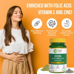 Pure Nutrition Iron with Folic Acid Veg Tablet with Vitamin C & Zinc | For Haemoglobin Production